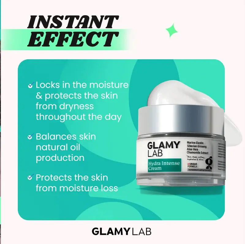 GLAMY LAB Hydra Intense Cream (fragrance free) with Honey and Marin Elastin, 100g - KleanSource