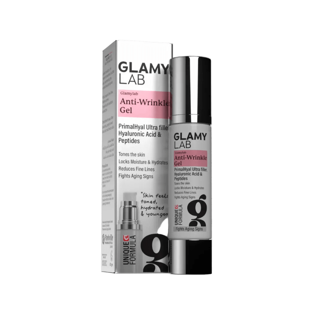 GLAMY LAB Anti Wrinkles Gel with Hyaluronic acid and peptides, 50 gm - KleanSource
