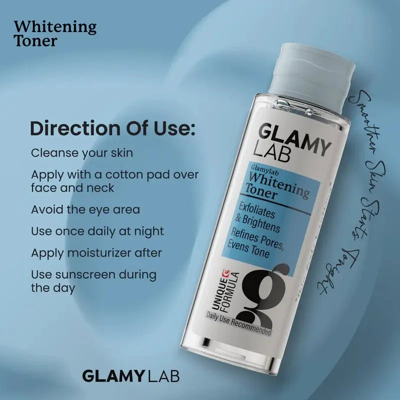 Glamy Lab Whitening Toner with Rice Extract, 200ml - KleanSource