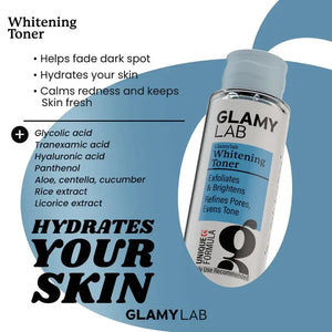 Glamy Lab Whitening Toner with Rice Extract, 200ml - KleanSource
