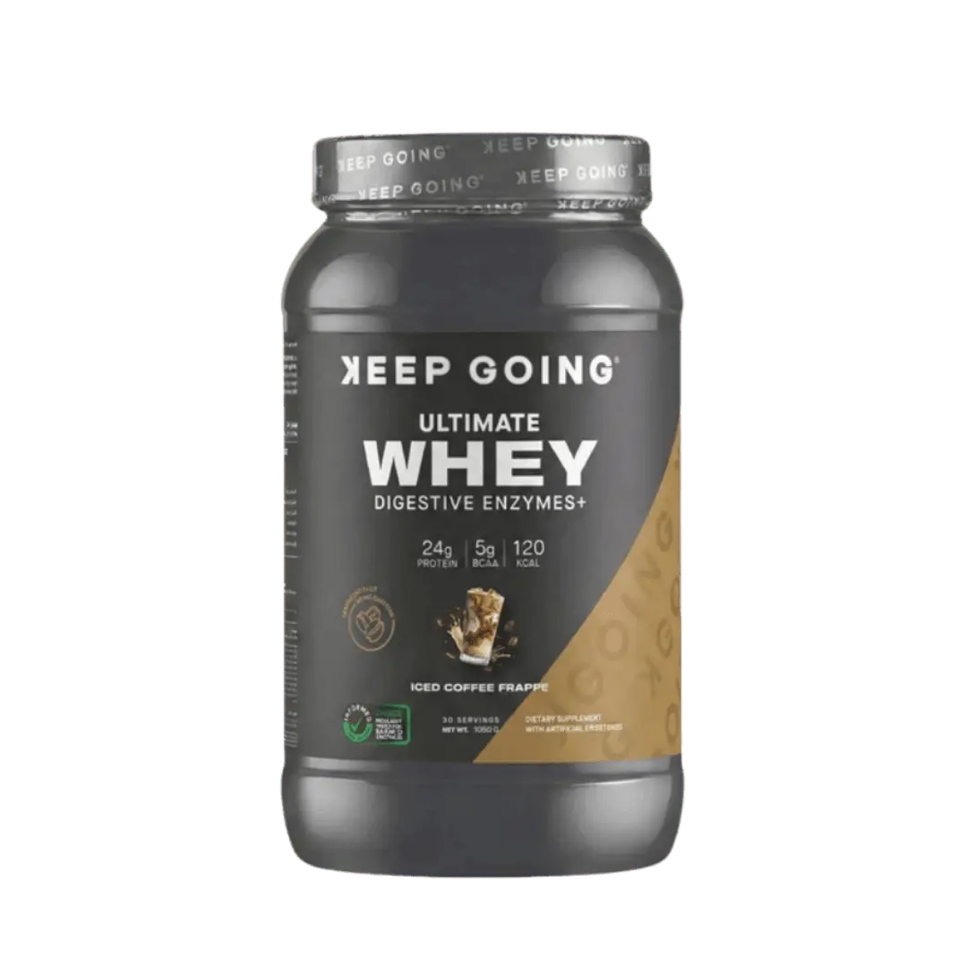 KEEP GOING Ultimate Whey Digestive Enzymes+ Iced Coffee Frappe - KleanSource