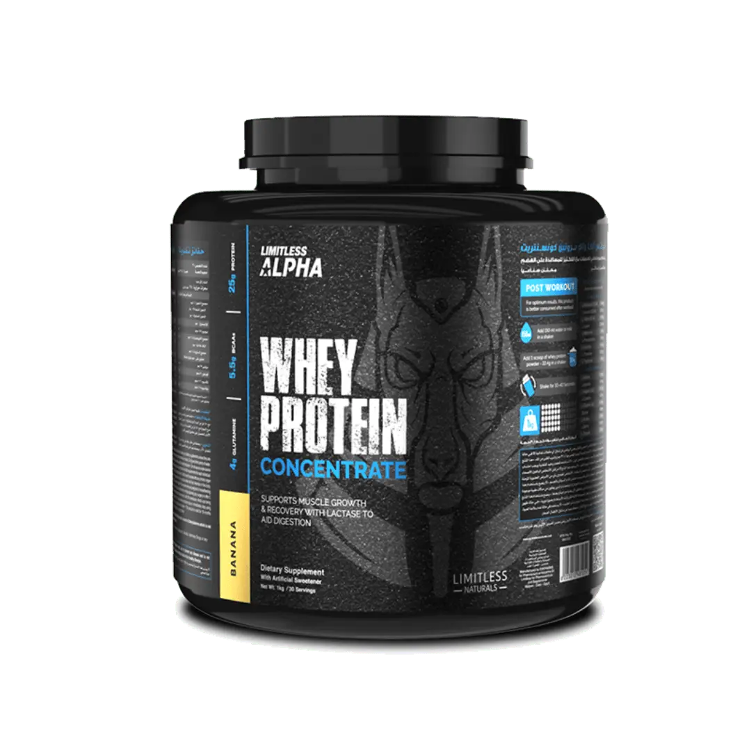 Limitless Alpha Whey Protein Concentrate 25g Protein (2kg) 60 servings