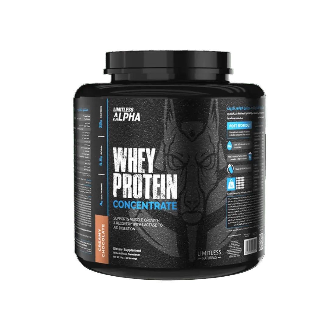 Limitless Alpha Whey Protein Concentrate 25g Protein (2kg) 60 servings