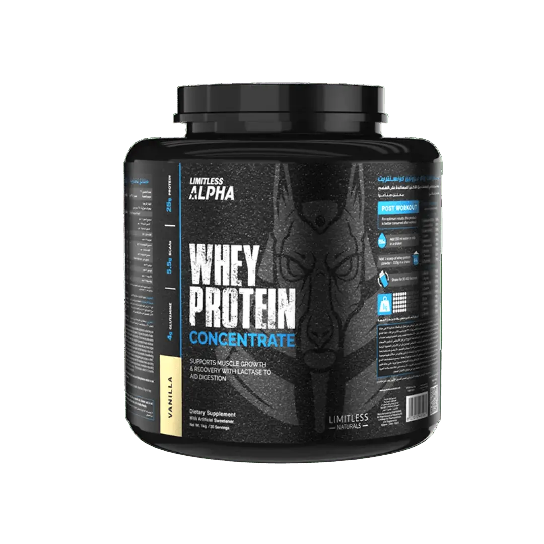 Limitless Alpha Whey Protein Concentrate 25g Protein (2kg) 60 servings