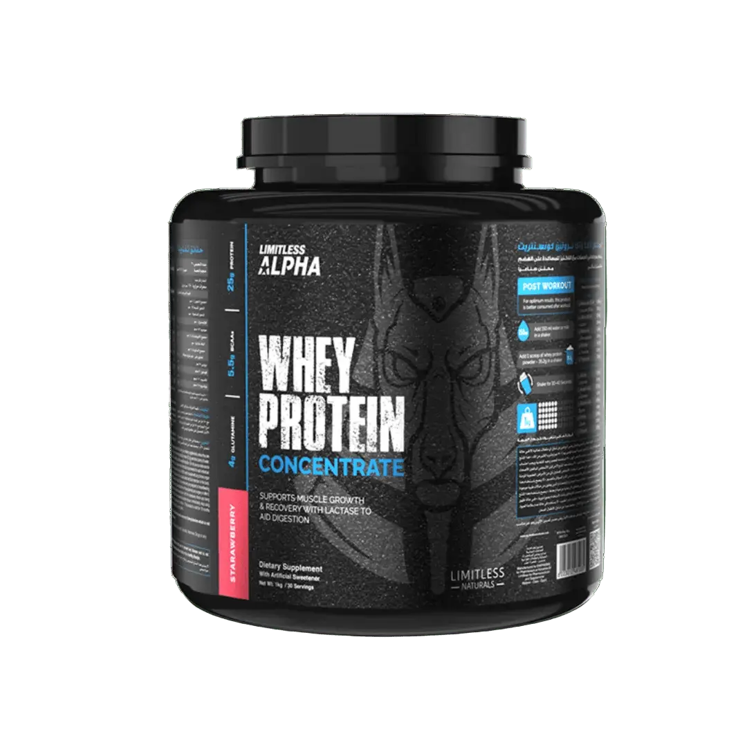 Limitless Alpha Whey Protein Concentrate 25g Protein (2kg) 60 servings