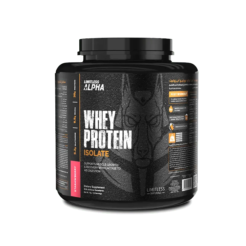 Limitless Alpha Whey Protein Isolate 30g protein, 2kg ( 60 servings)