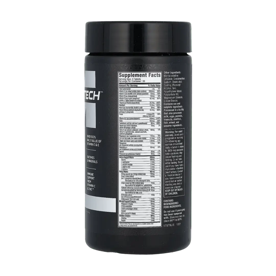 Muscletech Platinum Multivitamin for Immune Support 18 Vitamins & Minerals, 90 tablets - KleanSource