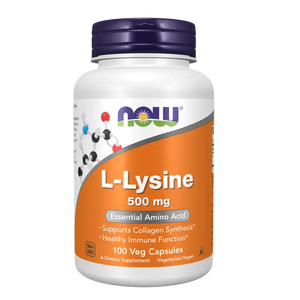 NOW L-Lysin-500mg 100 veg capsules