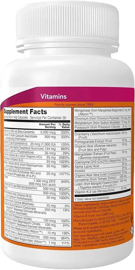 NOW L-Lysin-500mg 100 veg capsules back