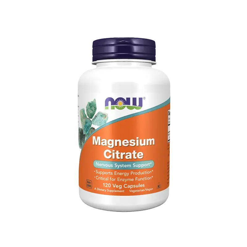 NOW Foods, Magnesium Citrate Nervous System Support - 120 Veg – KleanSource