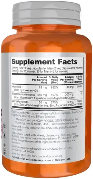 NOW Sports ZMA Sports Recovery 90 Capsules - KleanSource
