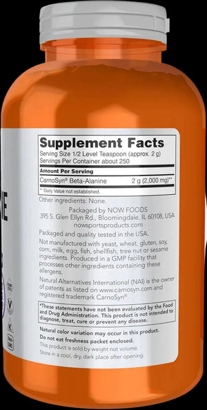NOW sports beta alanine powder 2
