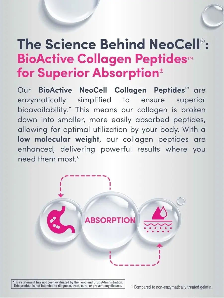 NeoCell Hair Skin and Nails Gummies + Collagen Peptides Plus Biotin, 60 Gummies - KleanSource