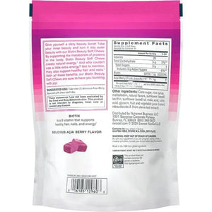 NeoCell Biotin ( 10,000mcg) for Skin, Hair, Nails ,30 Soft Chews ( Acai Berry Flavor) - KleanSource