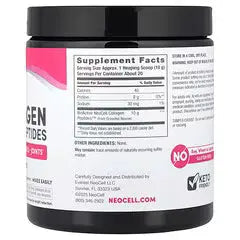Neocell Grass Fed Collagen Peptides 200g powder back of pack