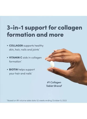 Neocell Super Collagen with vitamin c and biotin 90 tablets  back of pack