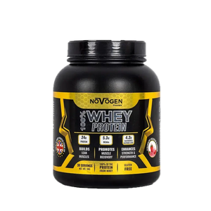 Novogen 100% Whey Protein Supplement Powder, 30 Servings ( 1kg) strawberry