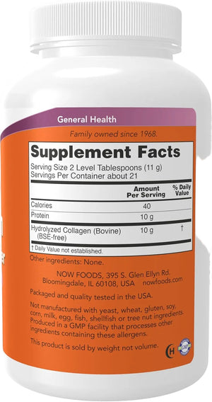 Now Foods -Collagen-Peptides-Powder back of pack