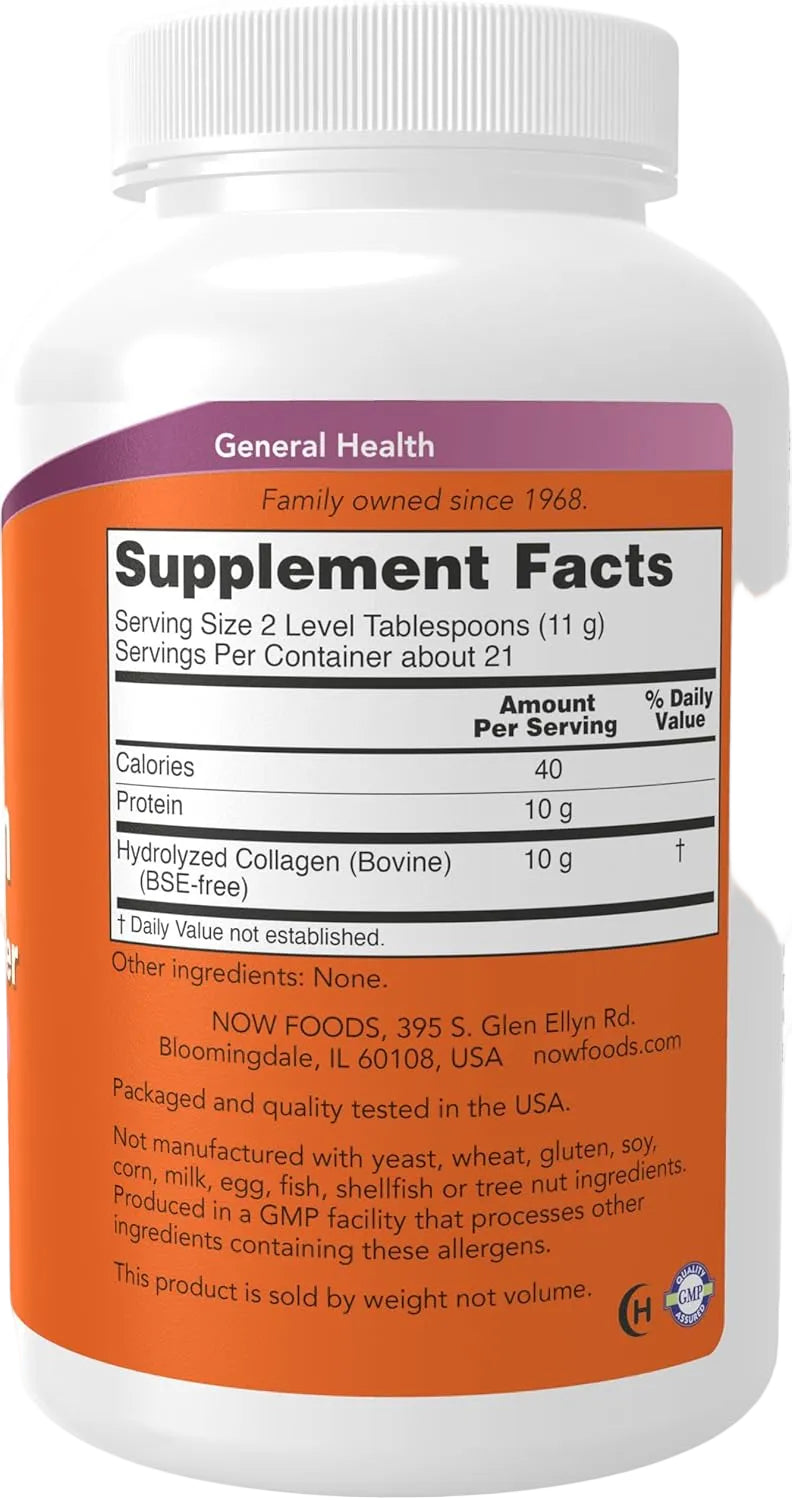 Now Foods -Collagen-Peptides-Powder back of pack