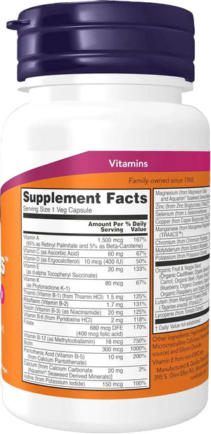 Now foods Daily-Vits-_-Veg-Capsules-30-nutrition facts 
