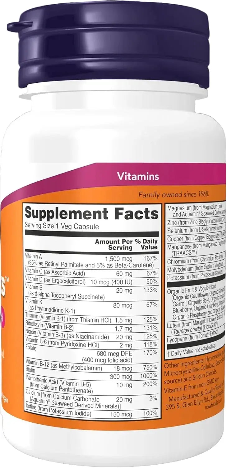 Now foods Daily-Vits-_-Veg-Capsules-30-nutrition facts 