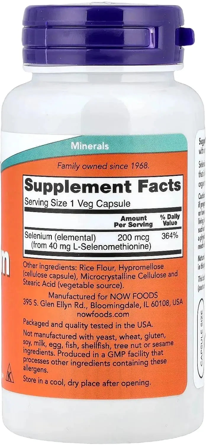 Now foods selenium back