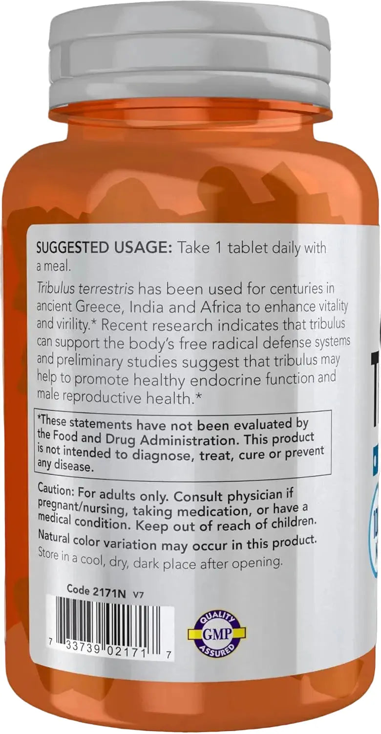 Now sports-Tribulus-Testosterone-Booster back of pack