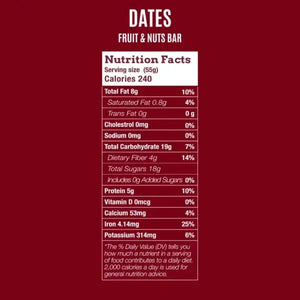 Own Snacks, Date and Nuts Bar, 55g - KleanSource
