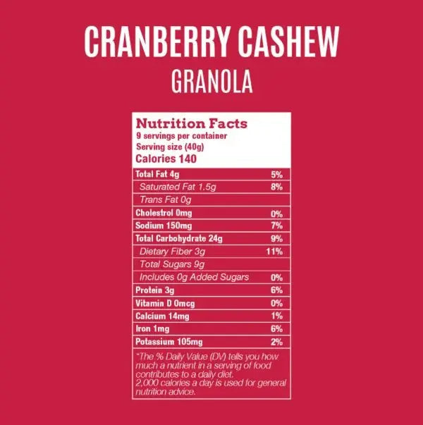 OWN Snacks, Cranberry Cashew Granola - KleanSource