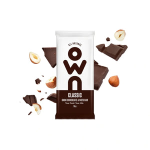 Own Snacks, Dark Chocolate and Nuts Bar, 55g - KleanSource