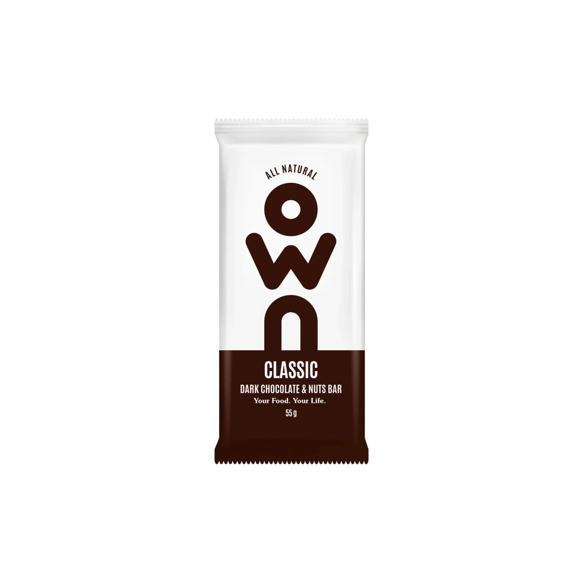 Own Snacks, Dark Chocolate and Nuts Bar, 55g - KleanSource