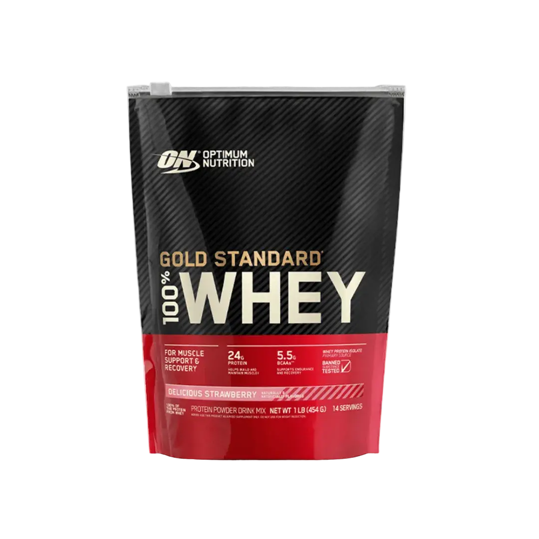 Optimum Nutrition Gold Standard 100% Whey Protein Powder 24g Protein, 0.5kg/14 servings Strawberry