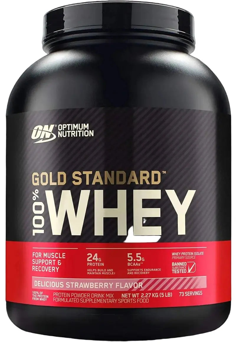 Optimum Nutrition Gold Standard 100% Whey Protein Powder 24g Protein 2.3kg( 71 - 74 servings) - KleanSource