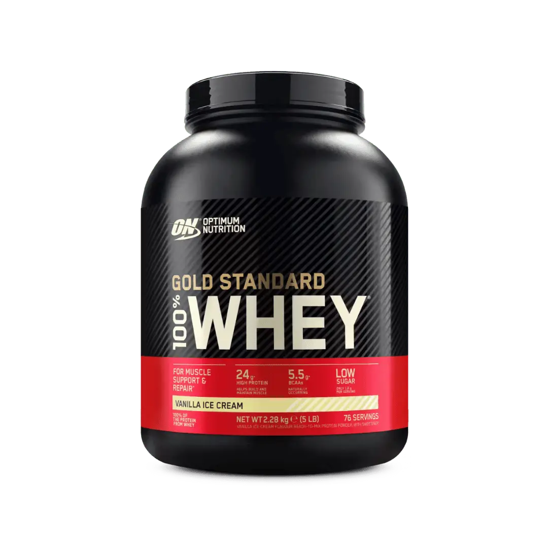 Optimum Nutrition Gold Standard 100% Whey Protein Powder 24g Protein 2.3kg( 71 - 74 servings) - KleanSource
