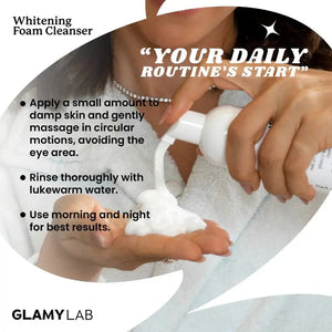 Glamy Lab Whitening Foam Cleanser with Alpha Arbutin - KleanSource