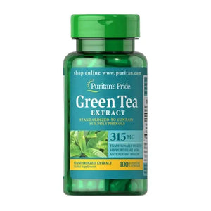Puritan's pride Green Tea Standardized Extract 315 mg 100 Capsules - KleanSource