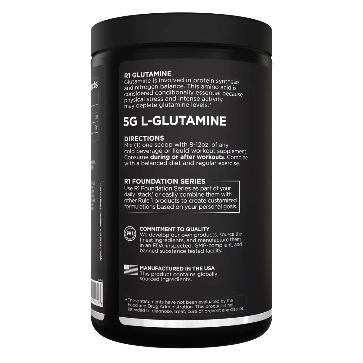 Rule1 Micronized Glutamine 75 servings ( unflavored) - KleanSource