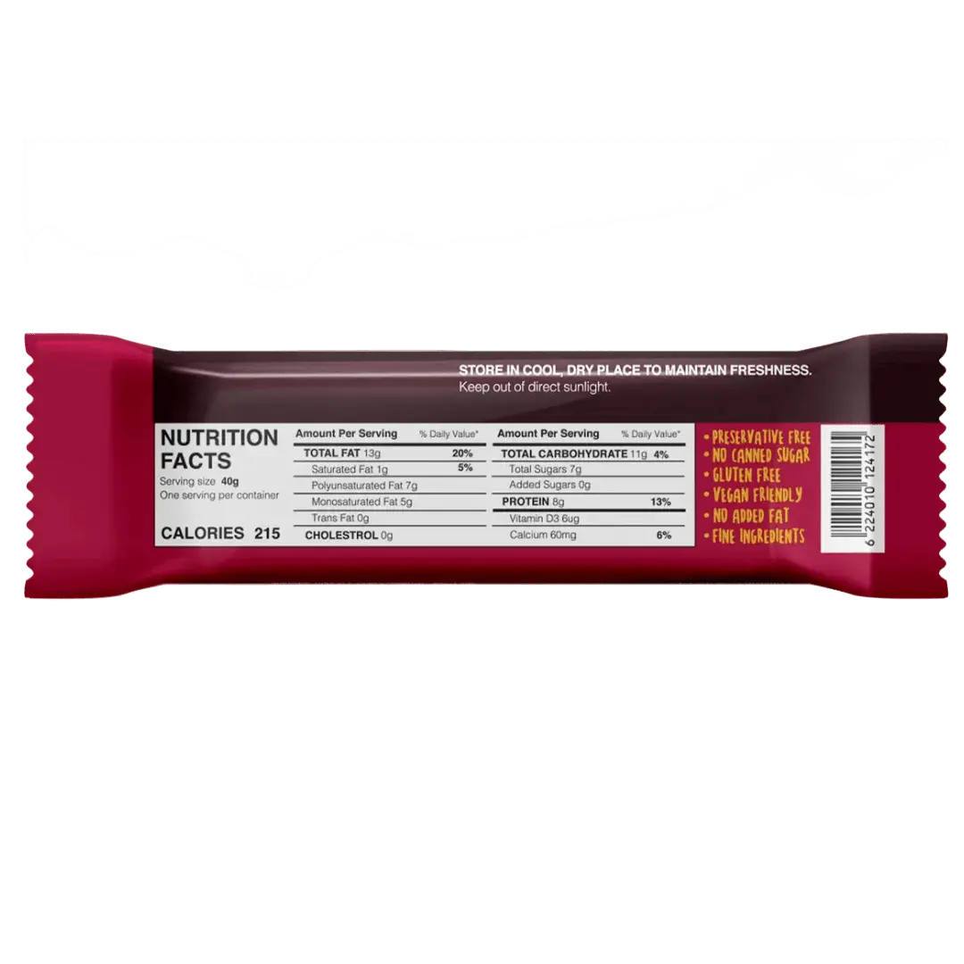 Scrunch Almond & Cashew with 8g protein healthy snack bar (40g) - KleanSource