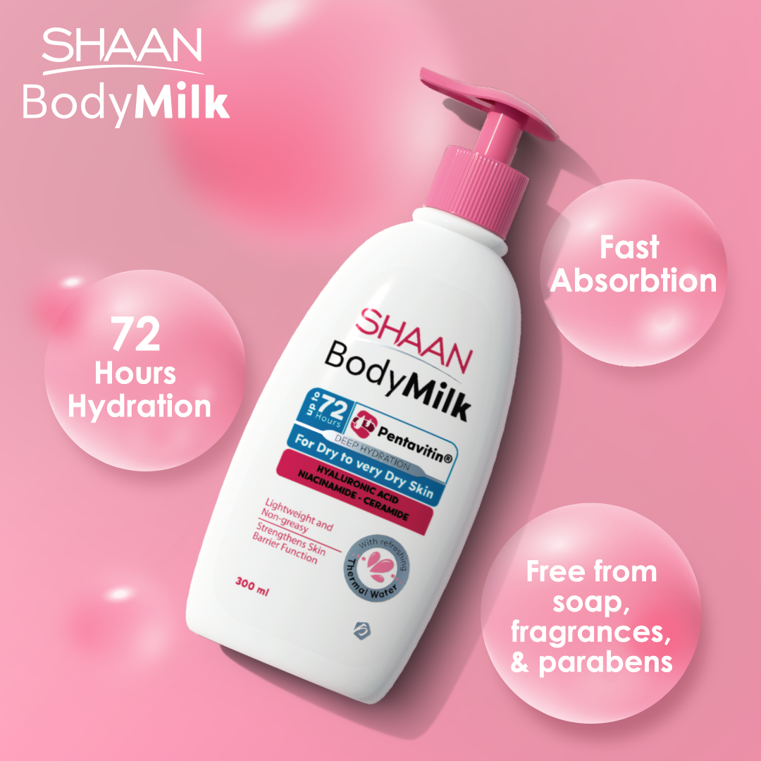 Shaan 72-Hour Deep Hydration Body Milk Moisturizer 300ml