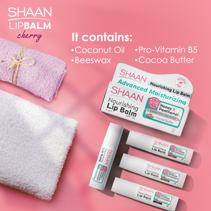 SHAAN Medicated Lip Balm Cherry Moisturizing With SPF 30 5g