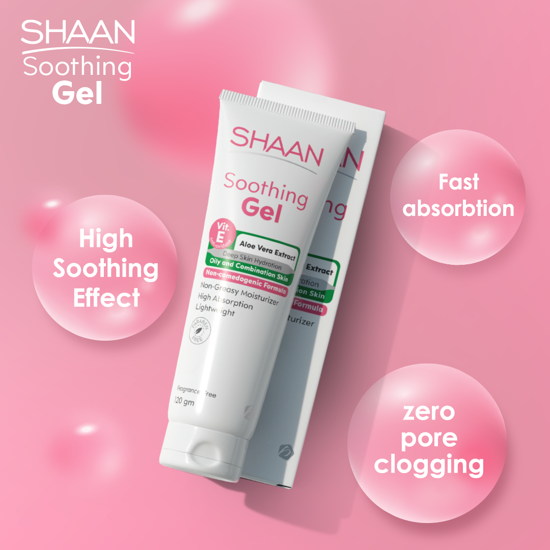 Shaan Soothing Gel 120g Lightweight Hydrating Face Moisturizer