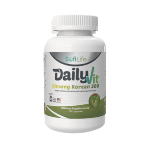 SofiLife DailyVit Korean Ginseng 200mg, 50 Capsules - KleanSource