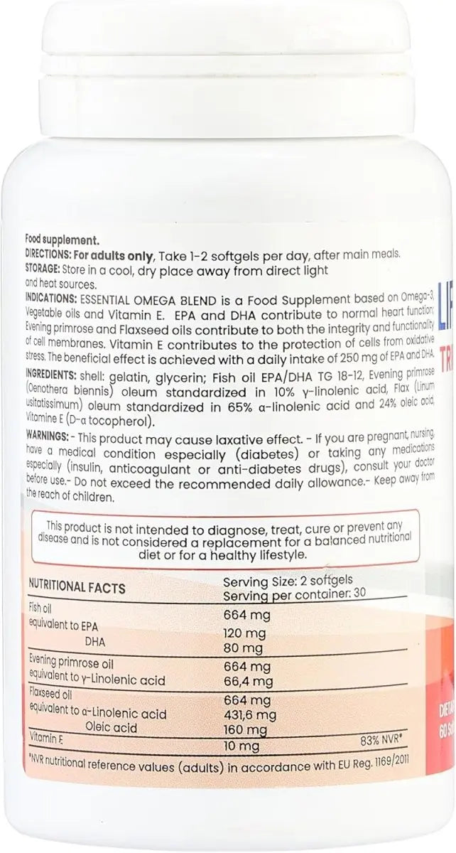 SofiLife, Lifeline Triple OMEGA 3,6,9 - 60 softgel Capsules - KleanSource