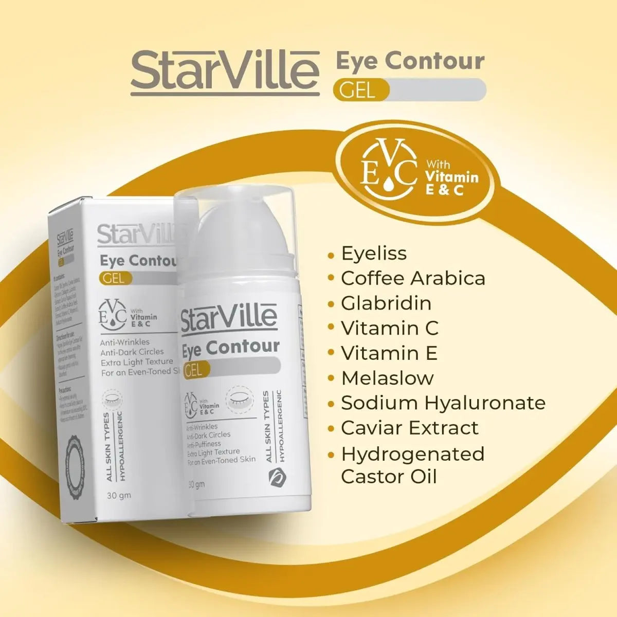 StarVille Eye Contour with Vitamin E&C, 30g - KleanSource