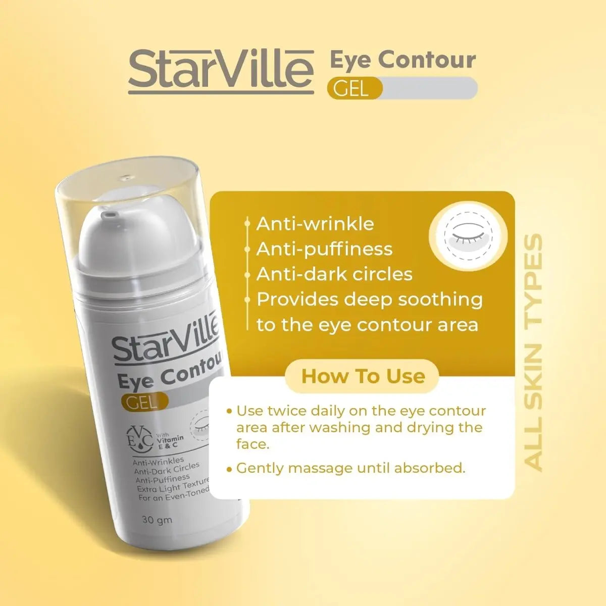 StarVille Eye Contour with Vitamin E&C, 30g - KleanSource