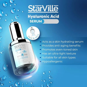 Starville Hyaluronic Acid 3% Serum with Vitamin B & E, 30ml - KleanSource