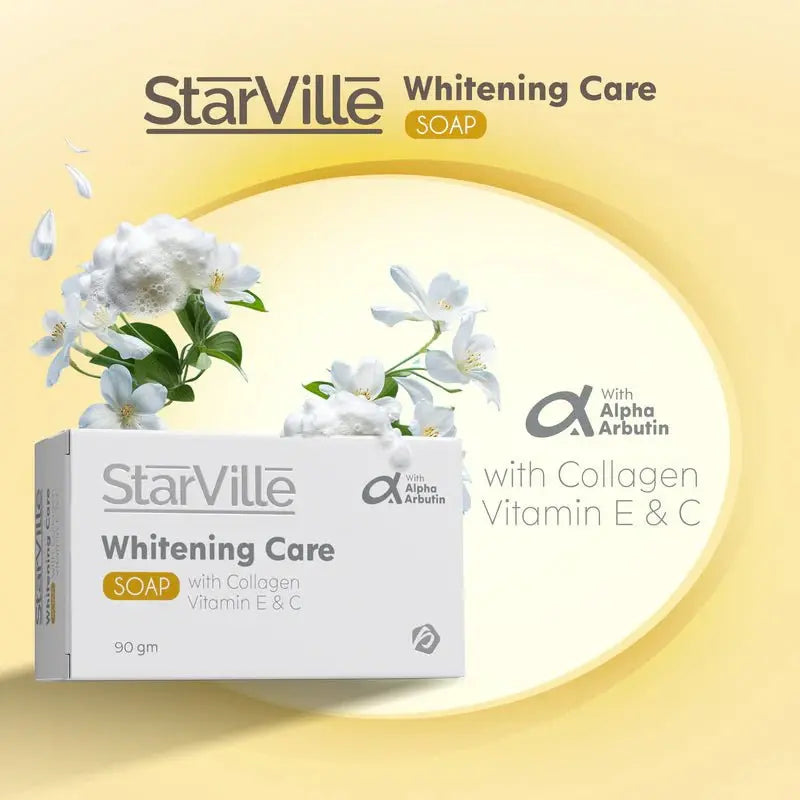 Starville Whitening Care Soap, with Collagen, Vitamin E & C, 100 gm - KleanSource