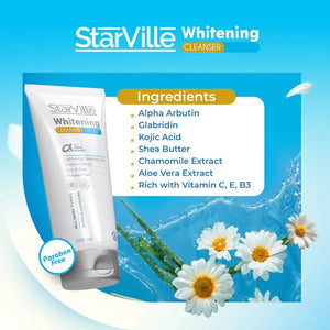 Starville Whitening Cleanser, Rich in vitamins C,B & E, 200 ml - KleanSource