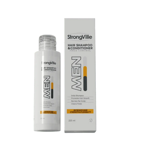 Strongville Men Shampoo & Conditioner with keratin, Biotin and jojoba oil, 220ml - KleanSource
