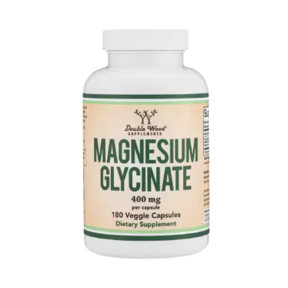 Double Wood Supplements, Magnesium Glycinate, 400 mg (180 Capsules)